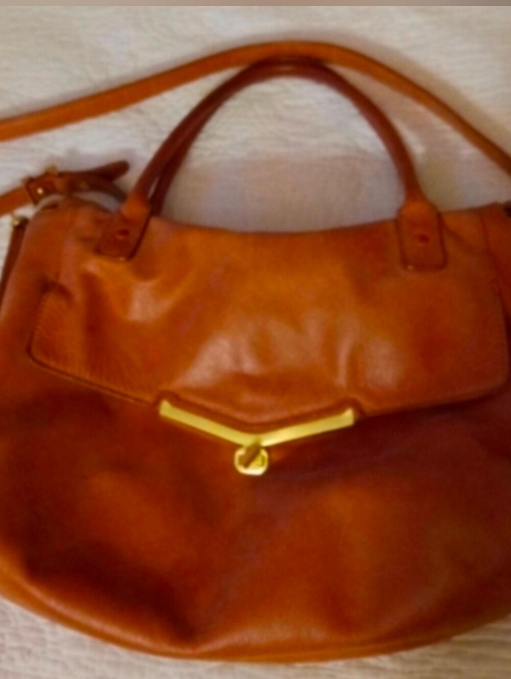 Botkier Soft Leather Tan Flap Bag